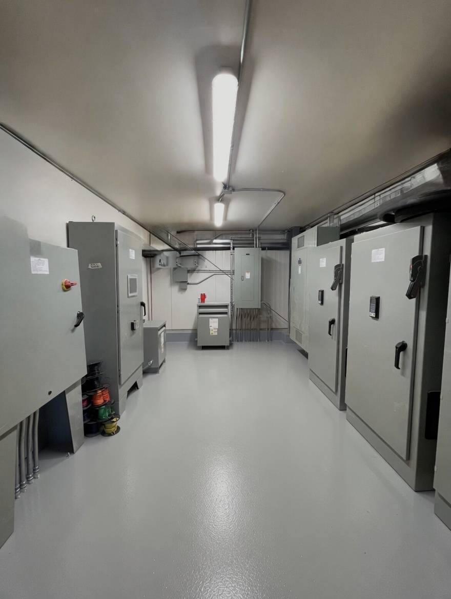 Industrial electrical room and switchgear
